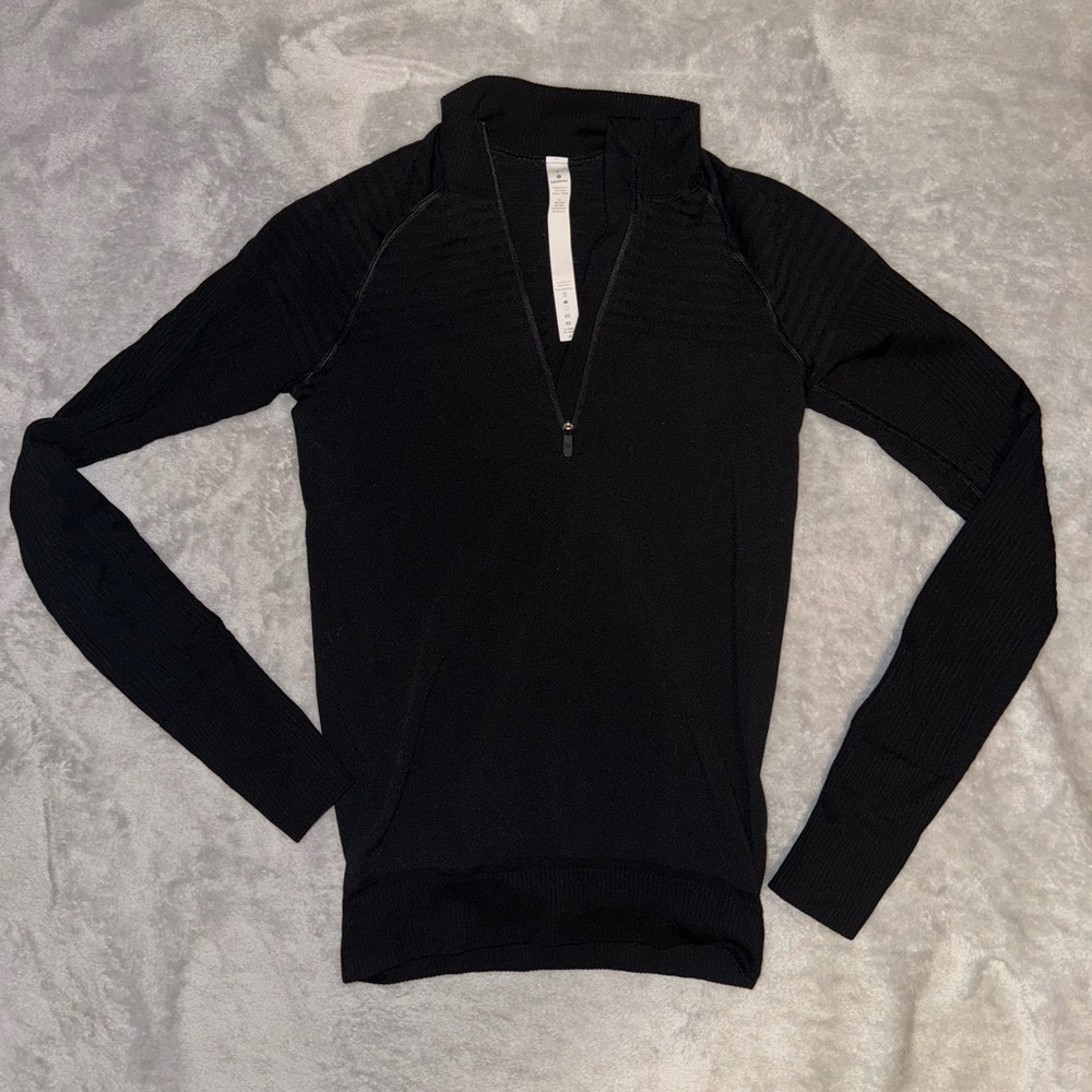 lululemon black quarter zip
